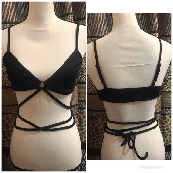 Strappy swim suit size medium left - Picture 3 of 5